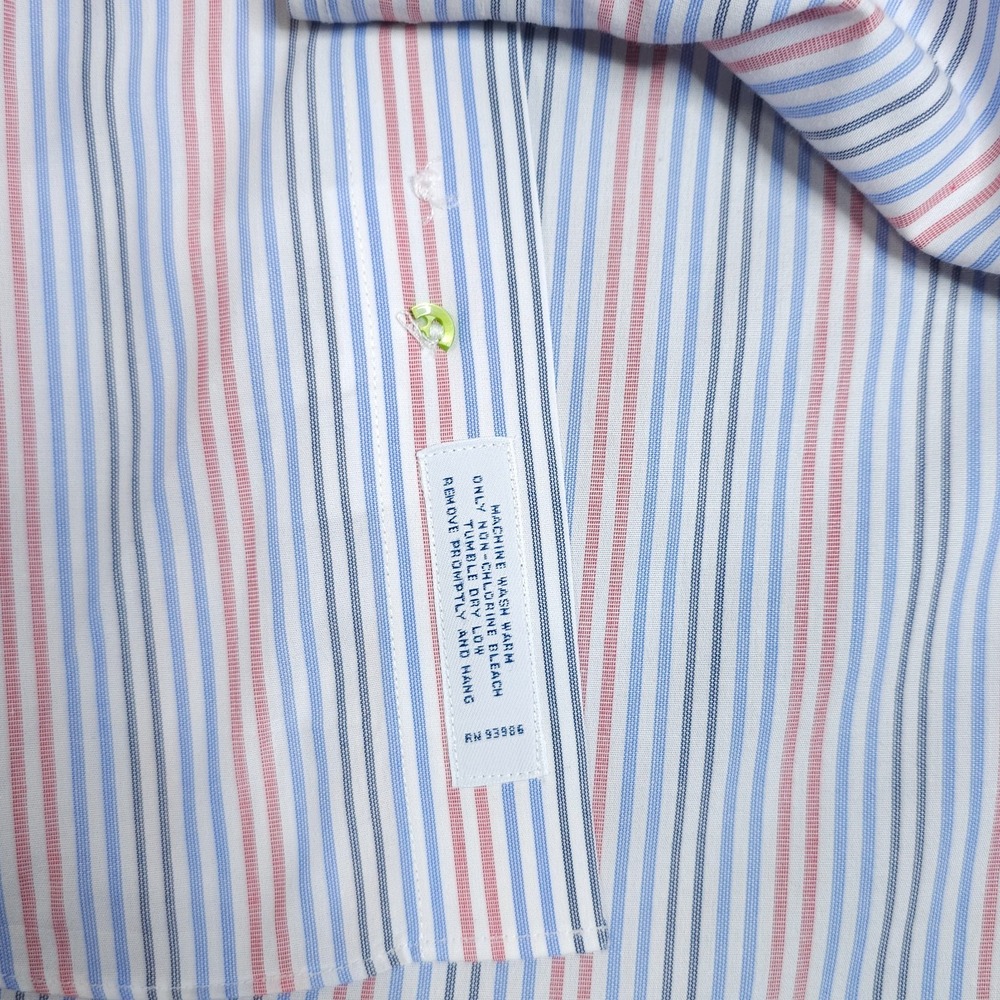 Brooks Brothers‎ Shirt Mens 15 33 Extra Slim Fit Supima Cotton Non Iron Striped - Picture 6 of 8